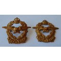 Pair of WW2 SA Airforce / SA Lugmag Collar Badges. 1 With Lugs Intact.