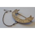Vintage 1957 SA Afrikaans Metal `Prefek` Badge Complete With Safety Chain And Pin Intact.