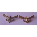 Pair SA Airforce Collar Badges (Facing).  Pins Intact.