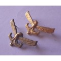 Pair SA Airforce Collar Badges (Facing).  Pins Intact.
