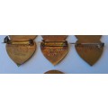 Collection of Vintage SA Blood Donor Badges.  Enameled Metal.