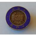Solid Silver SA Railways And Harbours `A.S.A. / A.P.V.` Unity Badge.