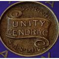 Solid Silver SA Railways And Harbours `A.S.A. / A.P.V.` Unity Badge.