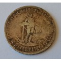 1927 Union Of South Africa Silver 1 Shilling Coin.