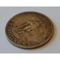 1927 Union Of South Africa Silver 1 Shilling Coin.