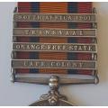 Boer War QSA Medal to `788 R.Q.M SERJT J.W. Wilson. Jo`burg M.R.` (JHB Mounted Rifles).