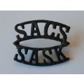WW2 South African Corps Of Signals Shoulder Title. Lugs Intact.