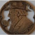 Boer War `Paul Kruger` ZAR 1896 Silver Shilling P.O.W. / Trench Art Pendant.