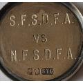 Vintage SA Solid Silver Medallion. `S.F.S.D.F.A. VS N.F.S.D.F.A`.