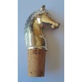 A Vintage Silver-Plated Horse Head Wine / Decanter Stopper.