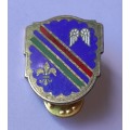 WW2 US Army 160th Infantry Regiment Crest Badge. Pins Intact.