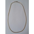 A Vintage Solid Sterling Silver Herringbone Necklace.