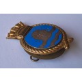 British Royal Navy Minewatching Service Cap Badge (1954-1962). Backplate And Lugs Intact.