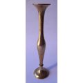 Vintage Brass Slim Posy Vase. 18 cm.