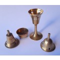 Pair Of Vintage Brass Incense Burners. 14.5 cm And 7.5 cm.