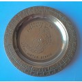 Vintage Brass Zodiac Bowl. `The Water Bearer`. 10 cm.