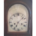Antique 1913 Mantel Clock Presented By Harrismith Railway Staff.  Running. 42 x 31.5 x 17.5 cm.