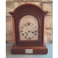 Antique 1913 Mantel Clock Presented By Harrismith Railway Staff.  Running. 42 x 31.5 x 17.5 cm.