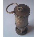 Rare `E Thomas and Williams` Miniature Welsh Miner`s Paraffin Lamp. 21 cm.