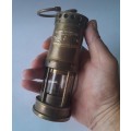 Rare `E Thomas and Williams` Miniature Welsh Miner`s Paraffin Lamp. 21 cm.