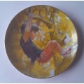 Vintage Plate By Viletta. `Monkey Business` By Artist `Thornton Utz`. Signed And Dated. 22 cm.