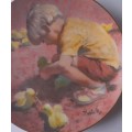 Vintage Plate By Viletta. `Feeding Time` By Artist `Thornton Utz`. Signed And Dated. 22 cm.