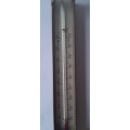 Vintage Brass Metal Thermometer. 25.5 cm. Please See Description.