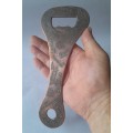 Vintage Oversized Copper Metal Bottle Opener With International Toasting Phrases. 24 cm.