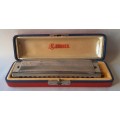 Vintage Hohner `64 Chromonica` Professional Harmonica In Original Case.