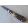 Vintage Richards Sheffield Folding Knife With Horn Handle.