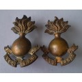 Pair SA Army Engineer Corps Badges. Lugs Intact.