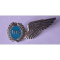 SA Air Force Radio Operator Metal Wing Badge. Pins Intact.