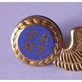 SA Air Force Flight Engineer Metal Wing Badge. Pins Intact.