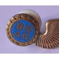 SA Air Force Air Gunner Metal Wing Badge. Pins Intact.