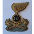WW2 Italian Army 10th Pioneer Engineer Regiment Officer`s Bullion Badge.