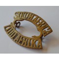 WW1 South Africa / Zuid Afrika Brass Title. Lugs Intact.