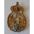 WW2 Italian Royal Air Force Visor Cap Badge. Lugs Intact.