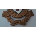 WW2 British Red Cross Society Cap Badge. Enameled Brass.
