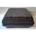 Antique Chinese Wood And Iron Large Rice Box. 36 x 36 cm.
