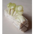 Antique Chinese Hand Carved Polished Jade `Mushrooms` Carving.