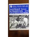 1969  Australia vs Northern Transvaal Programme, details below