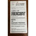 1975 Natal vs Eastern Province Currie Cup Programme, Original Signatures, details below