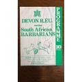 A Rare Find - 1979 Devon RFU vs South African Barbarians Signed Programme & Signed Sheet, see below