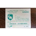 1992 South Africa vs Selection Midi-Pyrenees Ticket, details below