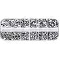 Rhinestone Crystal Clear Hot Fix Variety Pack -2088 stones in total