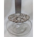Glass potpourri bowl with metal lid