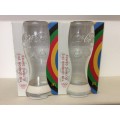 Collectable Coke drinking glasses - White band