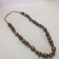 Vintage metal beaded necklace