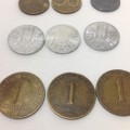 Collectible Austrian coins dated 1963 to 1976