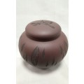 Small vintage Purple clay Chinese Tea caddy